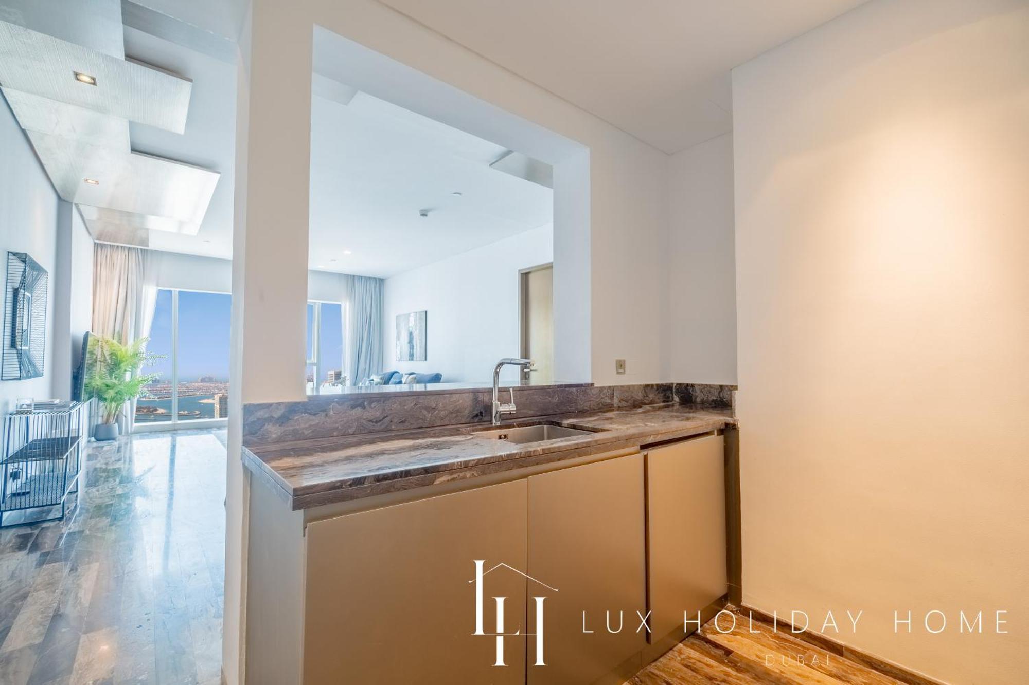 Lux - Lavish Suite With Full Palm Jumeirah View 1 Dubái Exterior foto